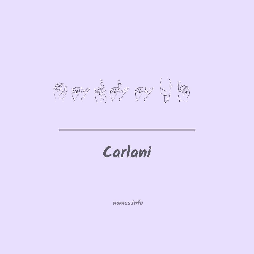 Carlani em Libras