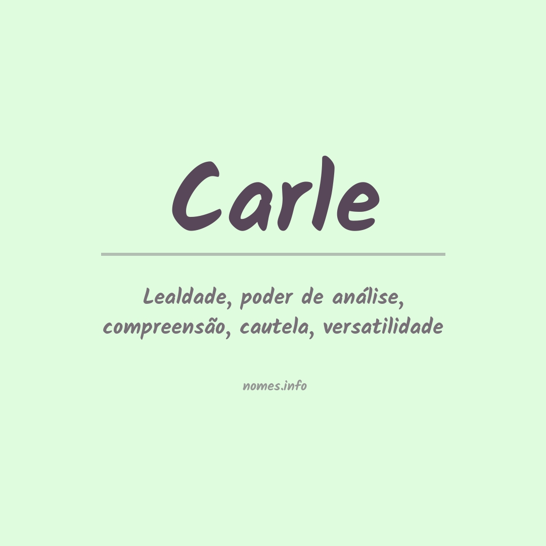 Significado do nome Carle