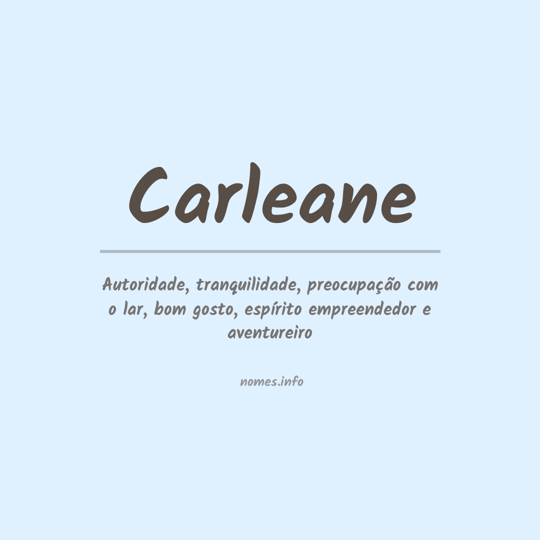 Significado do nome Carleane