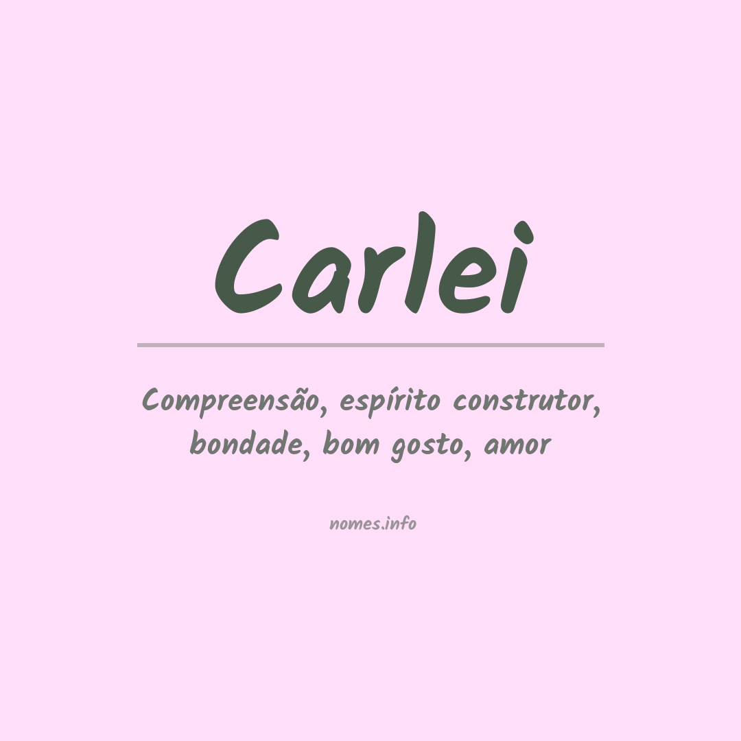 Significado do nome Carlei