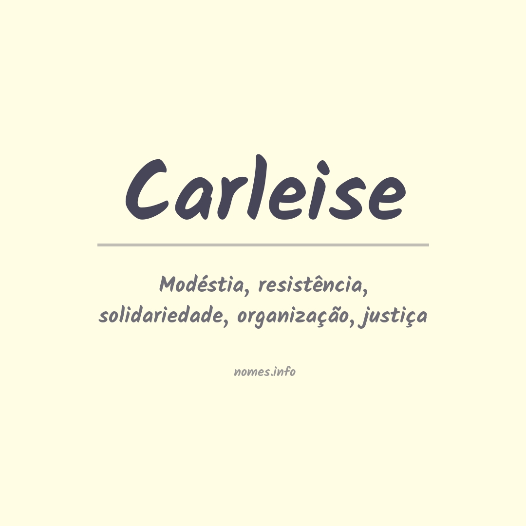 Significado do nome Carleise