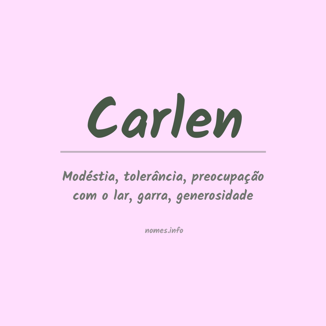 Significado do nome Carlen