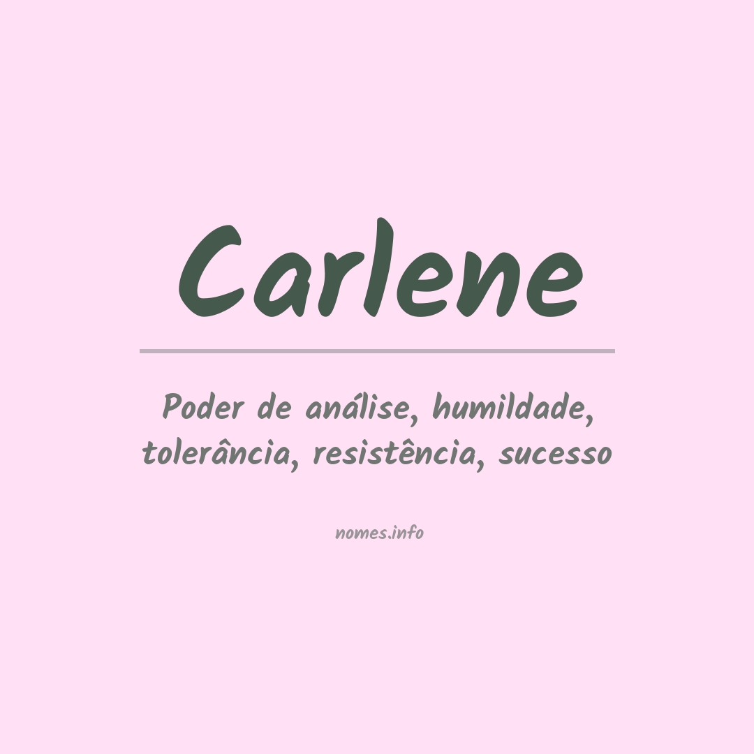 Significado do nome Carlene