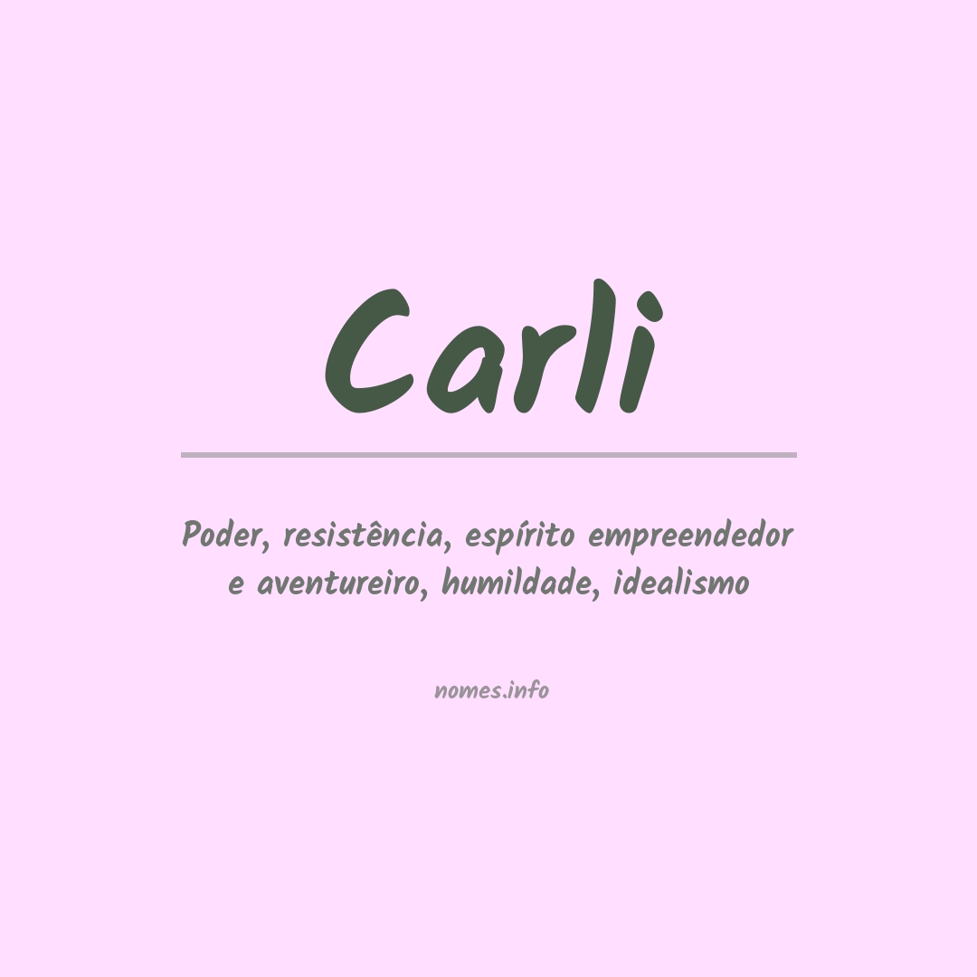 Significado do nome Carli