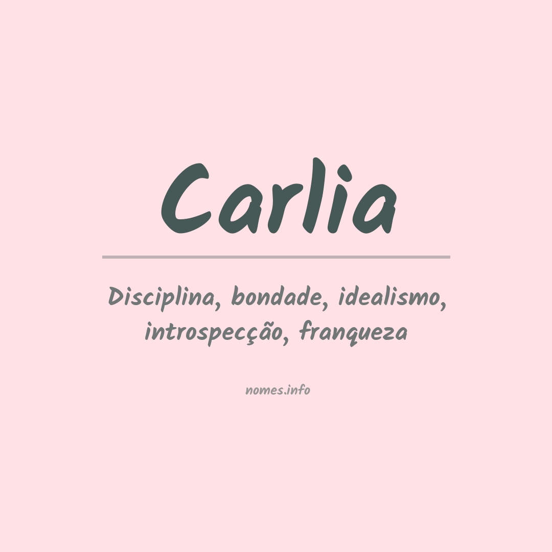 Significado do nome Carlia