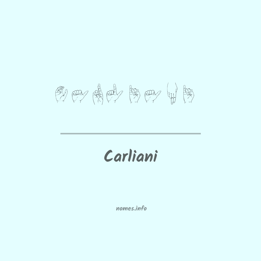Carliani em Libras