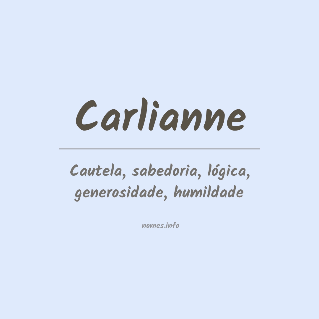 Significado do nome Carlianne