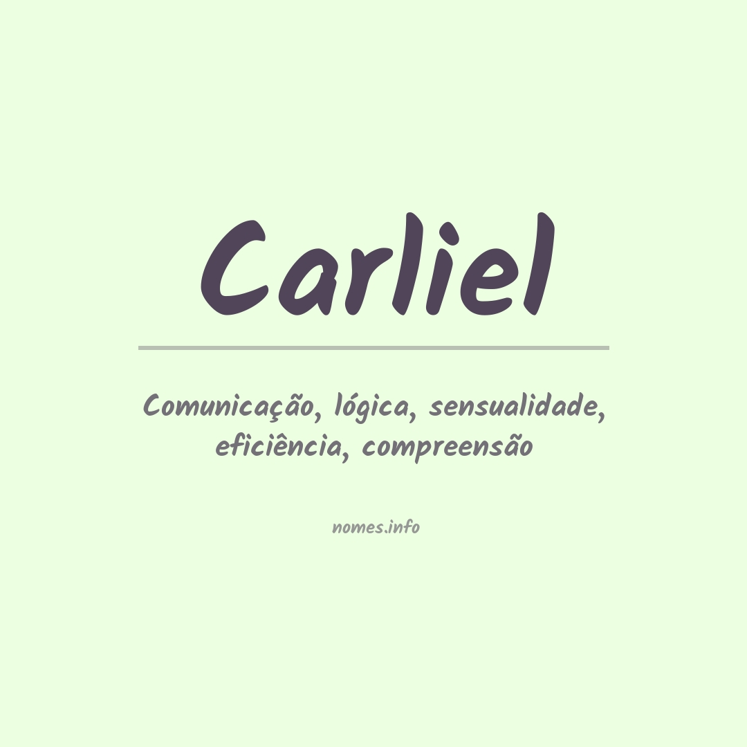 Significado do nome Carliel