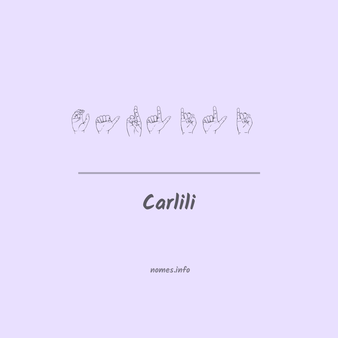 Carlili em Libras