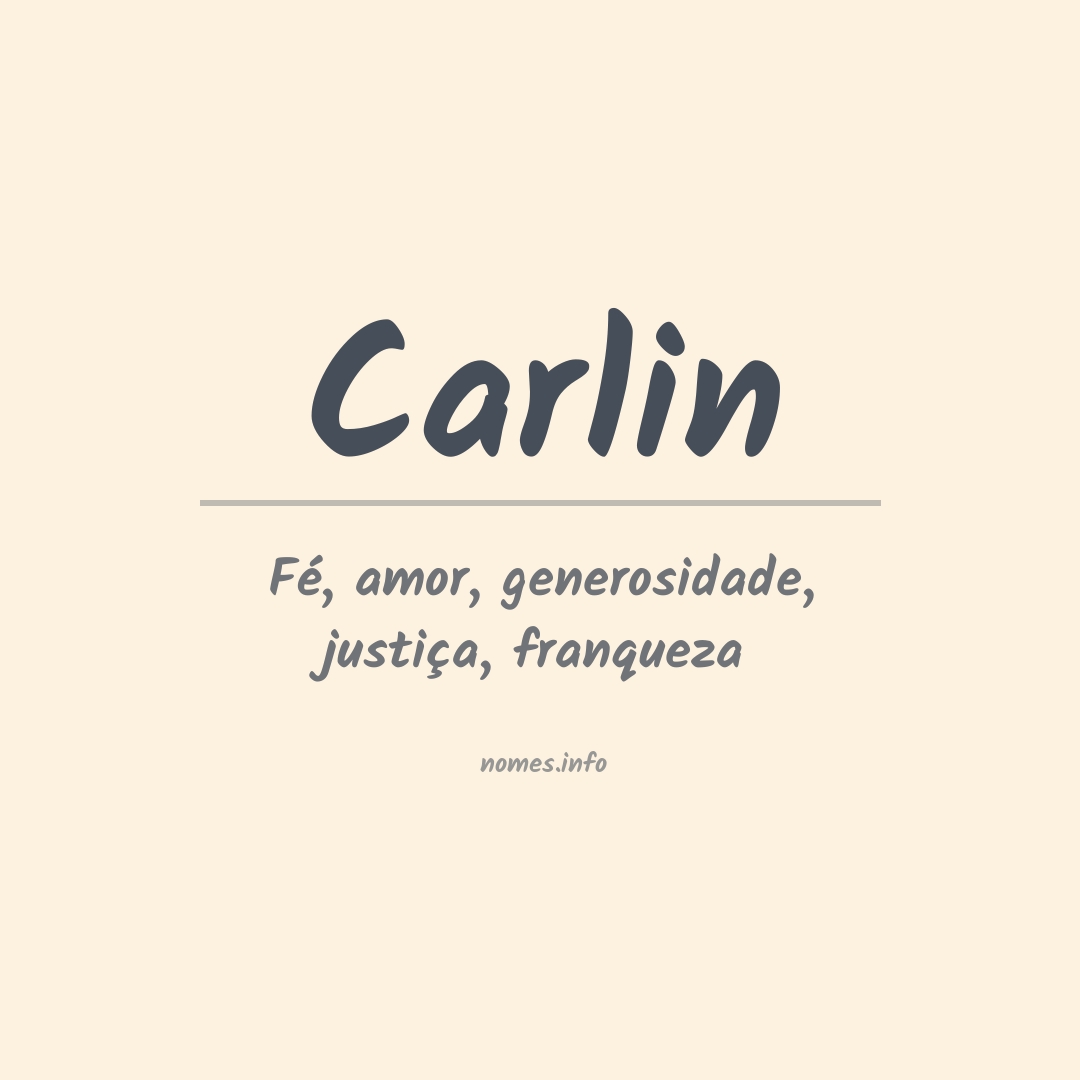 Significado do nome Carlin