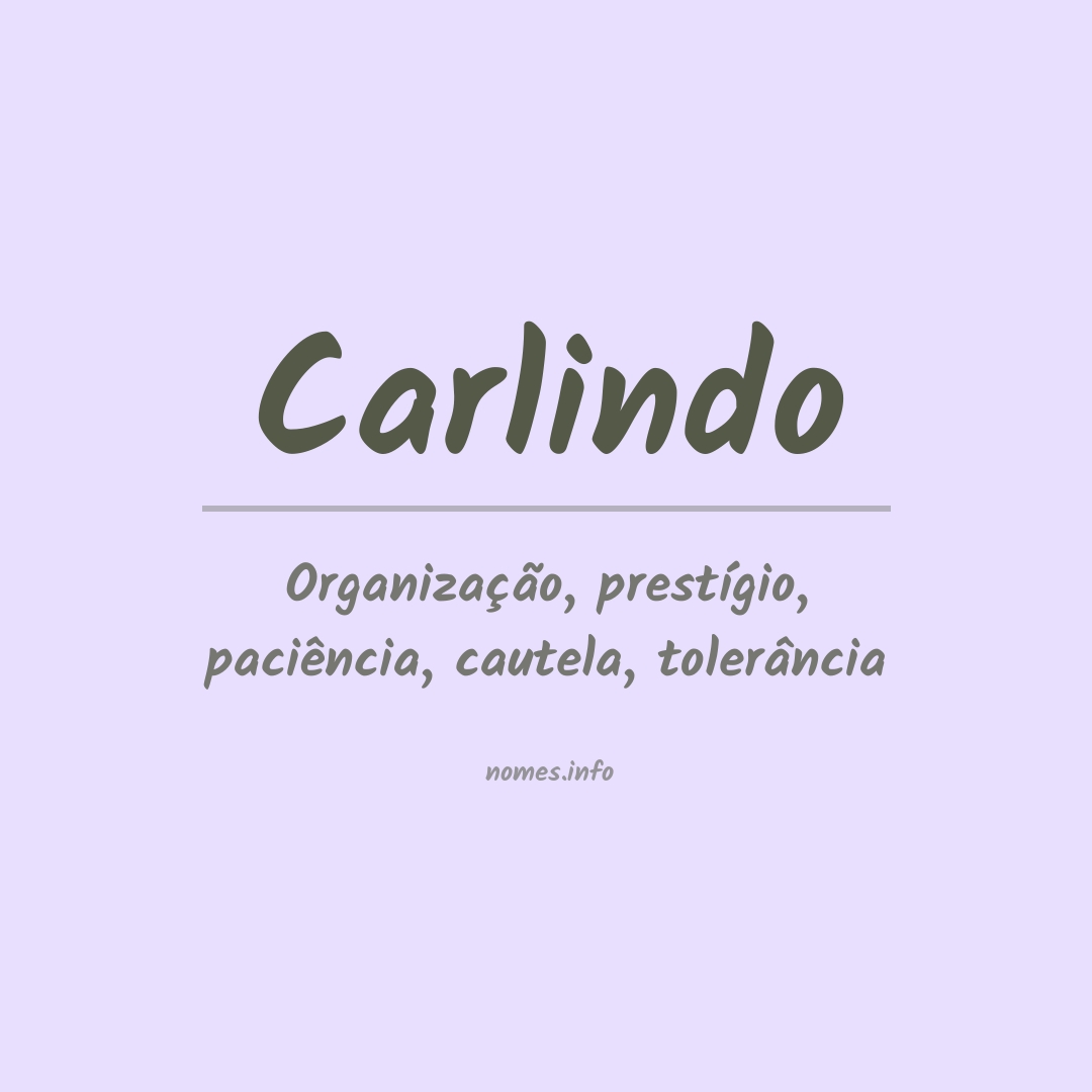 Significado do nome Carlindo