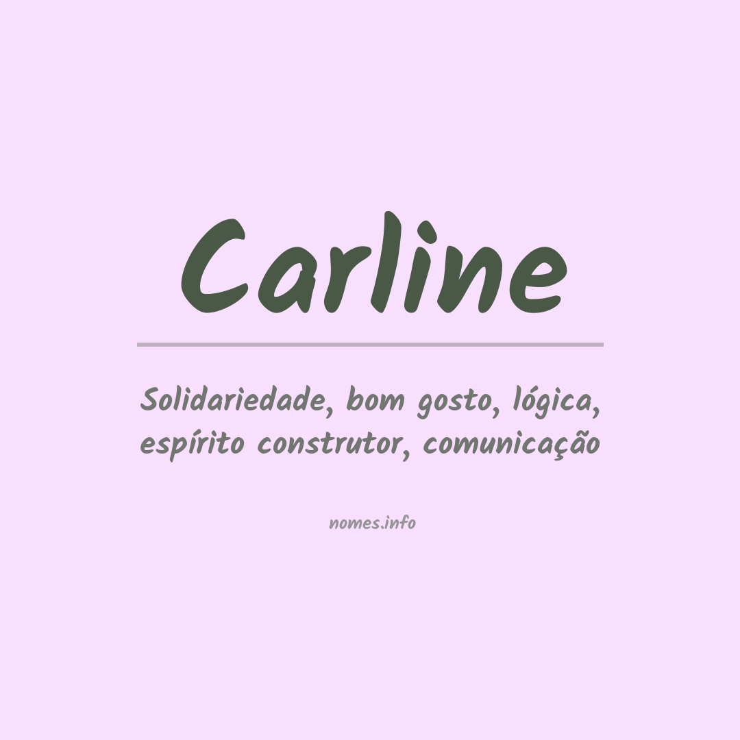 Significado do nome Carline