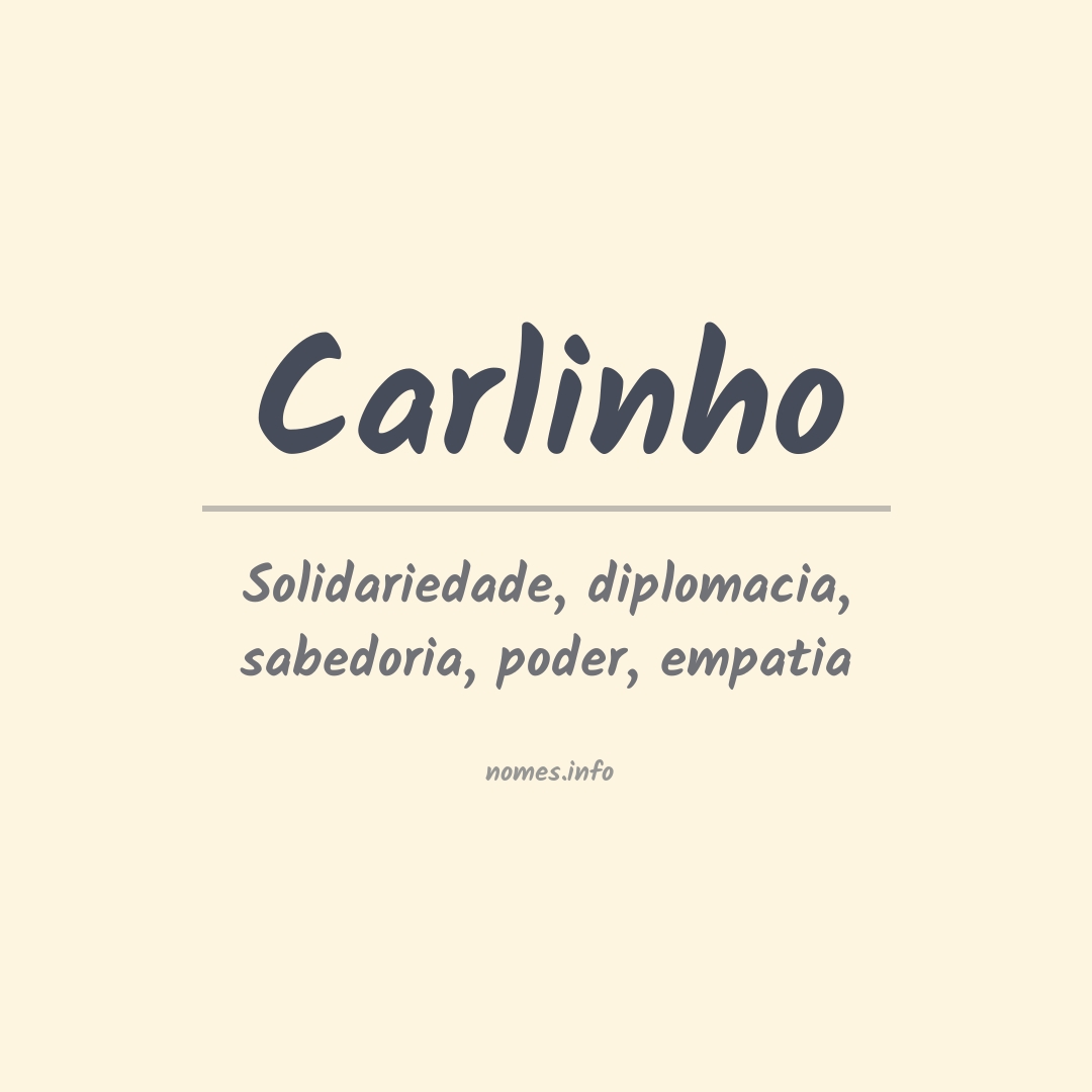 Significado do nome Carlinho