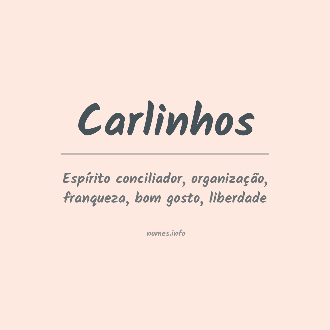 Significado do nome Carlinhos