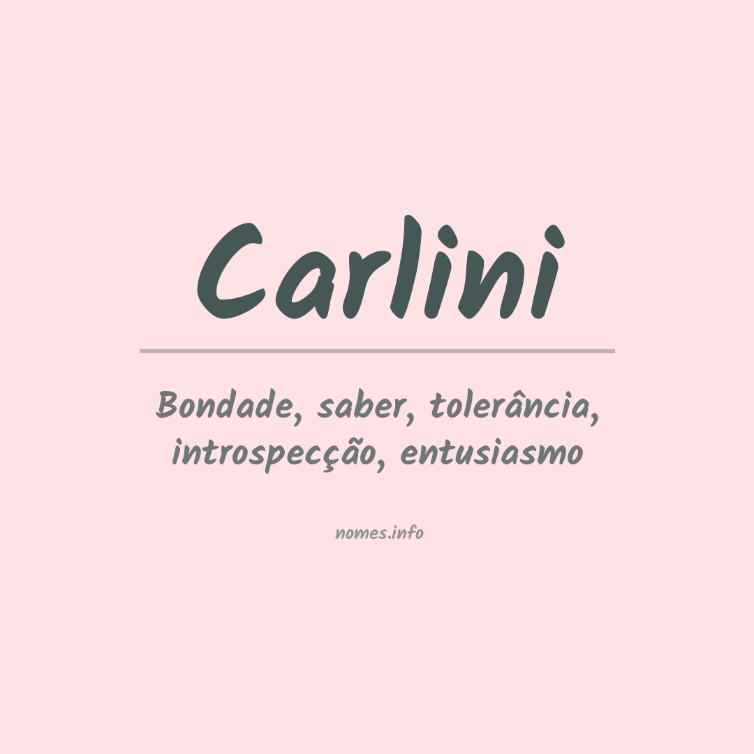 Significado do nome Carlini