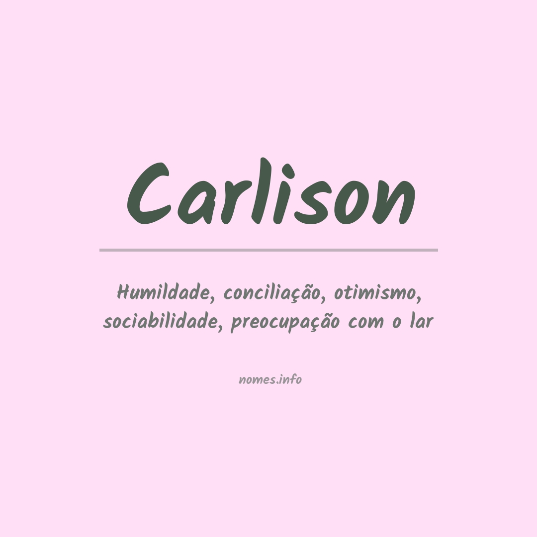 Significado do nome Carlison