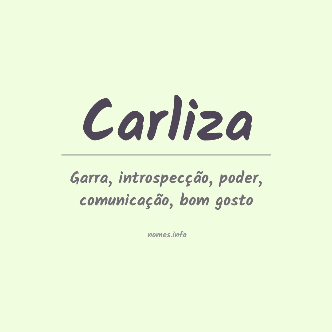 Significado do nome Carliza