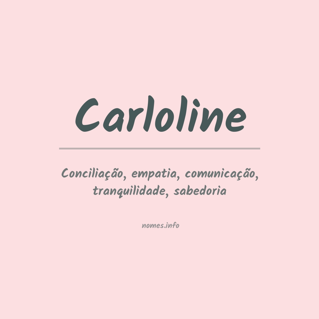 Significado do nome Carloline