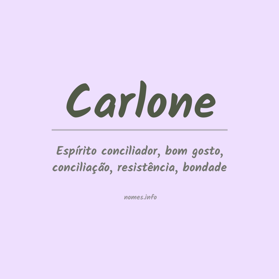 Significado do nome Carlone