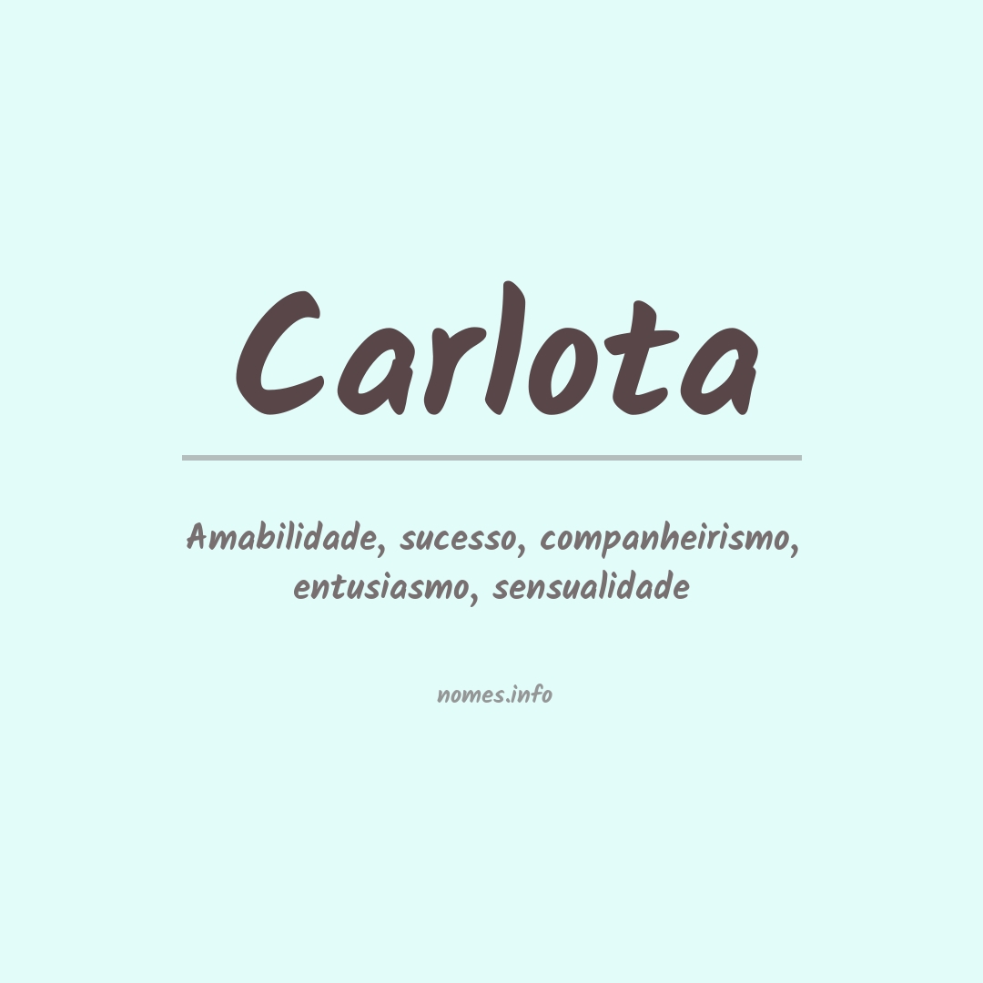 Significado do nome Carlota