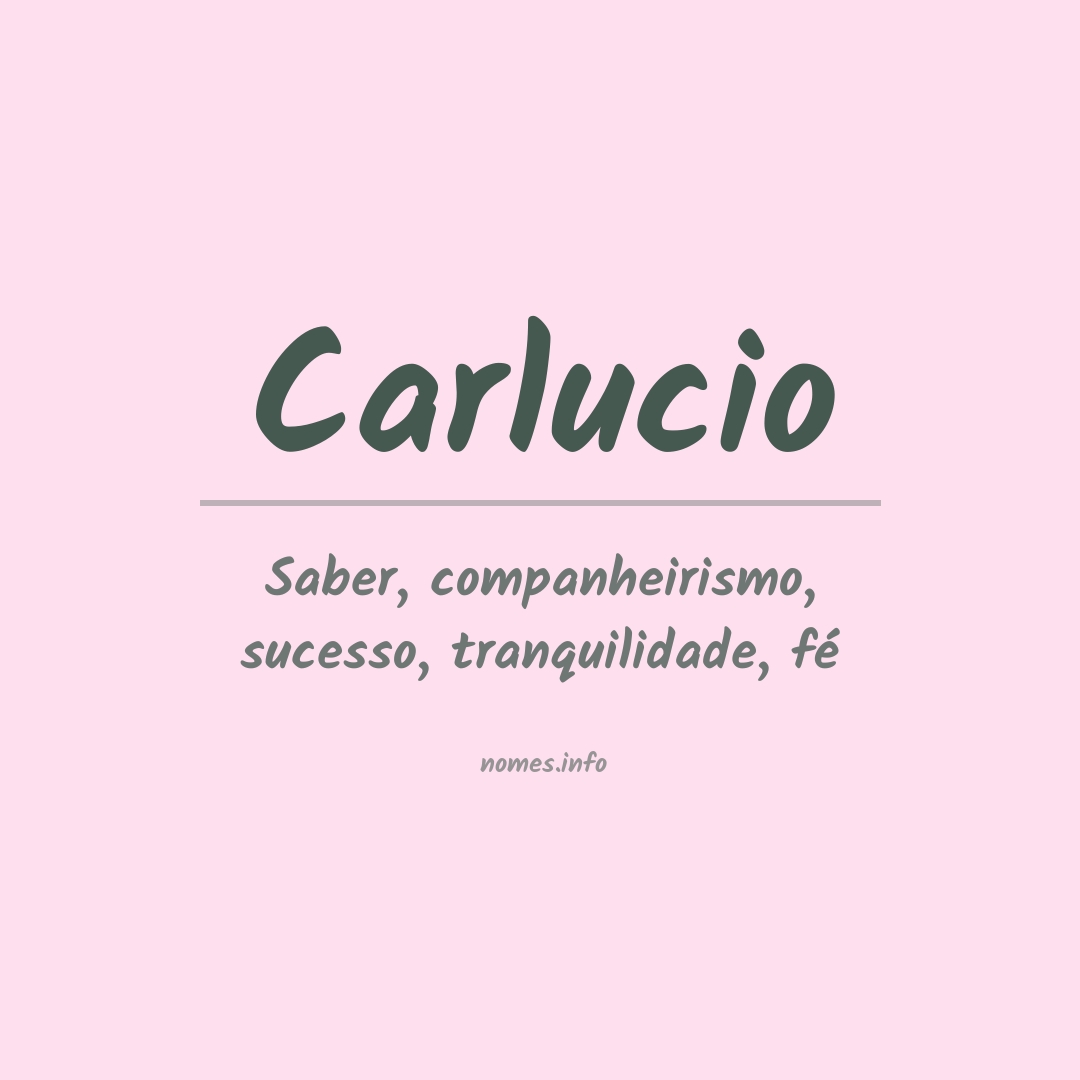 Significado do nome Carlucio