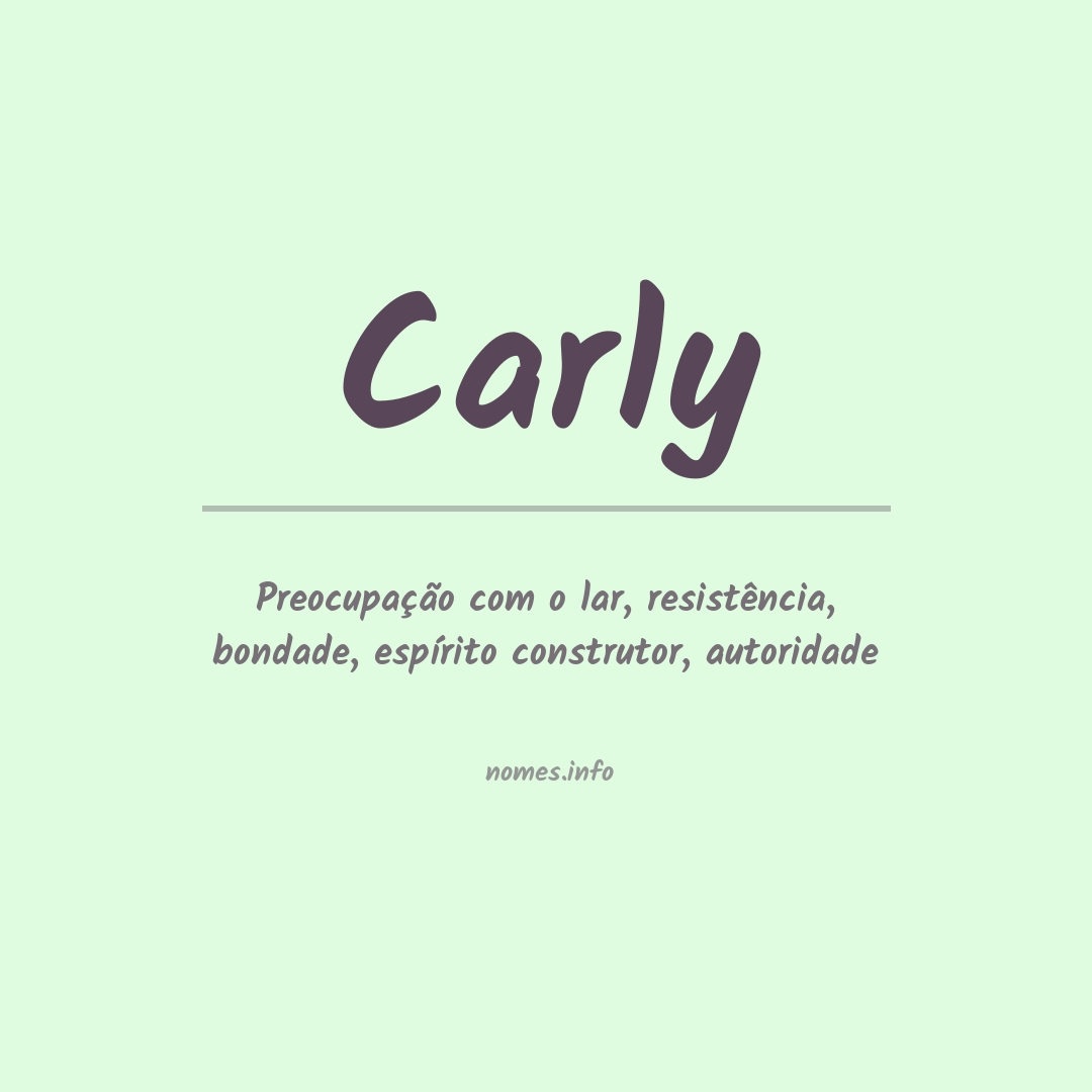 Significado do nome Carly
