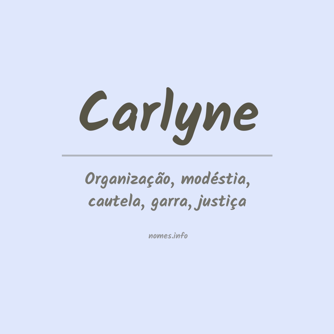 Significado do nome Carlyne