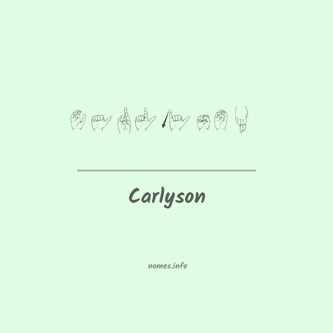 Carlyson em Libras