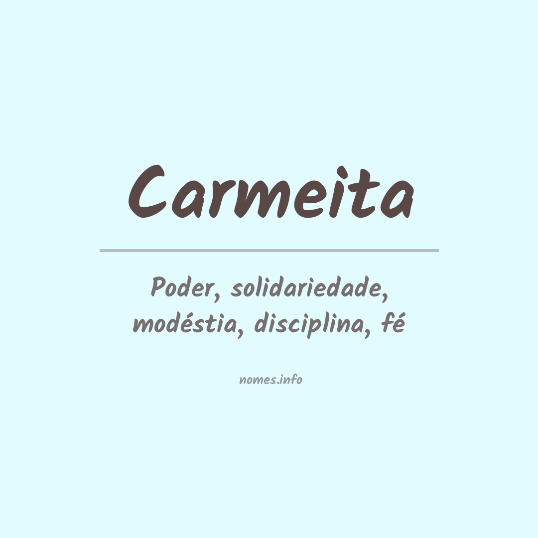 Significado do nome Carmeita