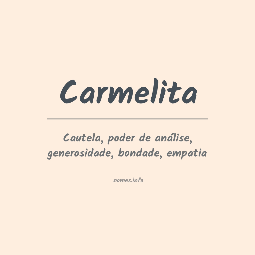 Significado do nome Carmelita