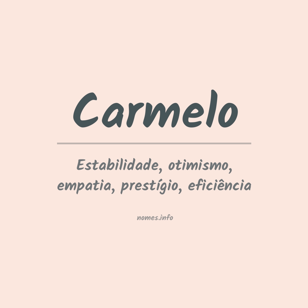 Significado do nome Carmelo