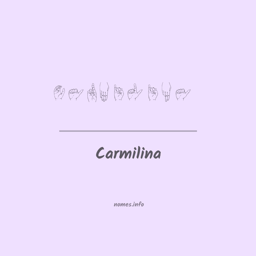 Carmilina em Libras