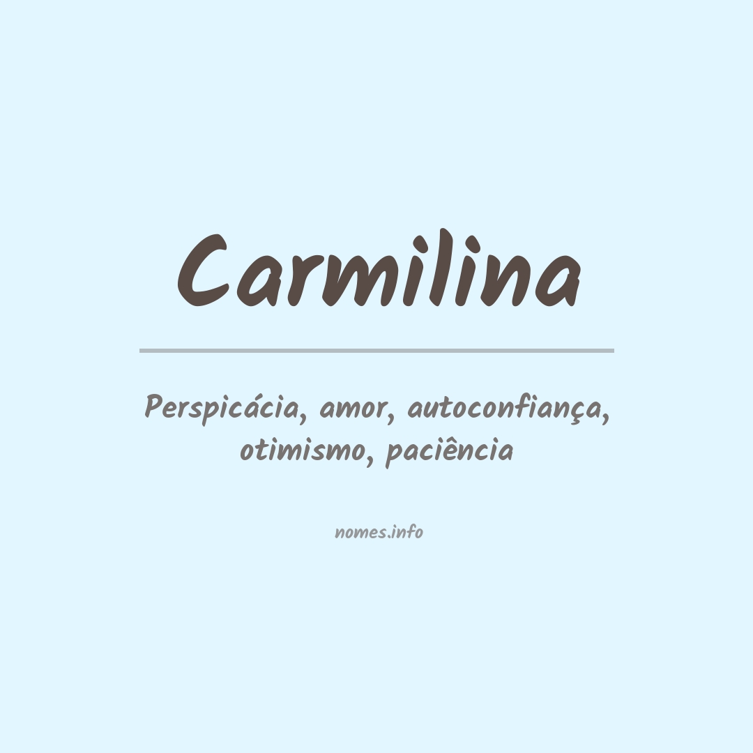 Significado do nome Carmilina