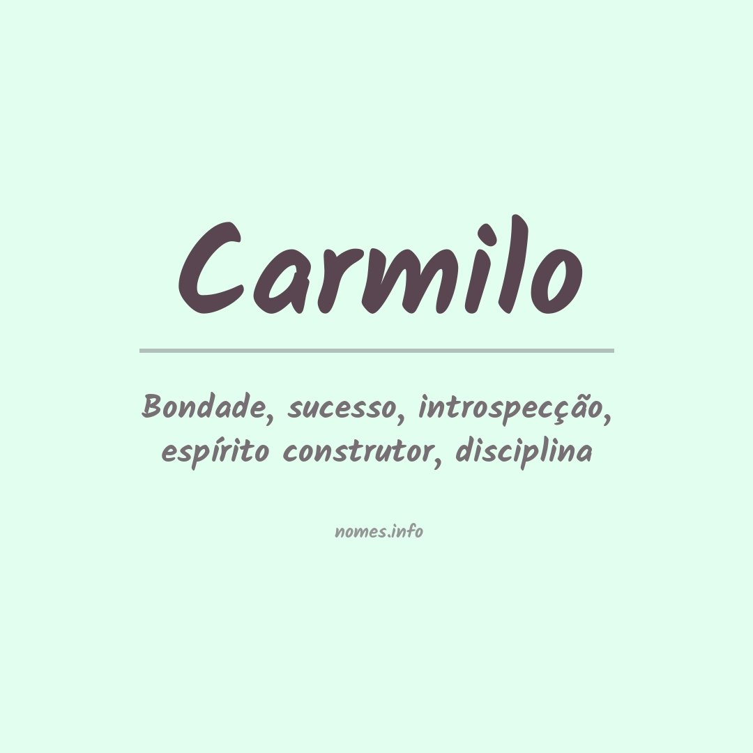Significado do nome Carmilo