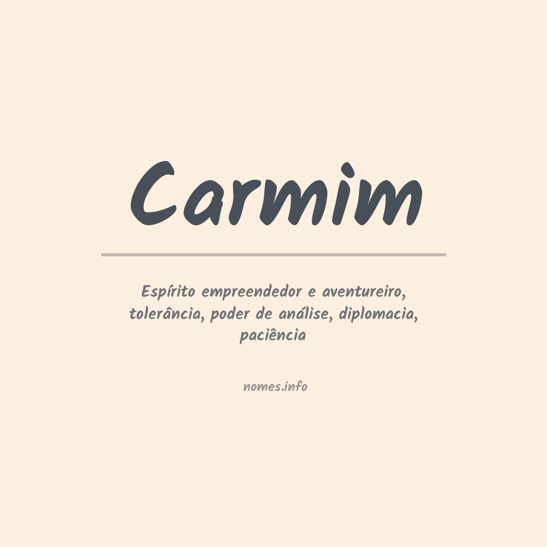 Significado do nome Carmim