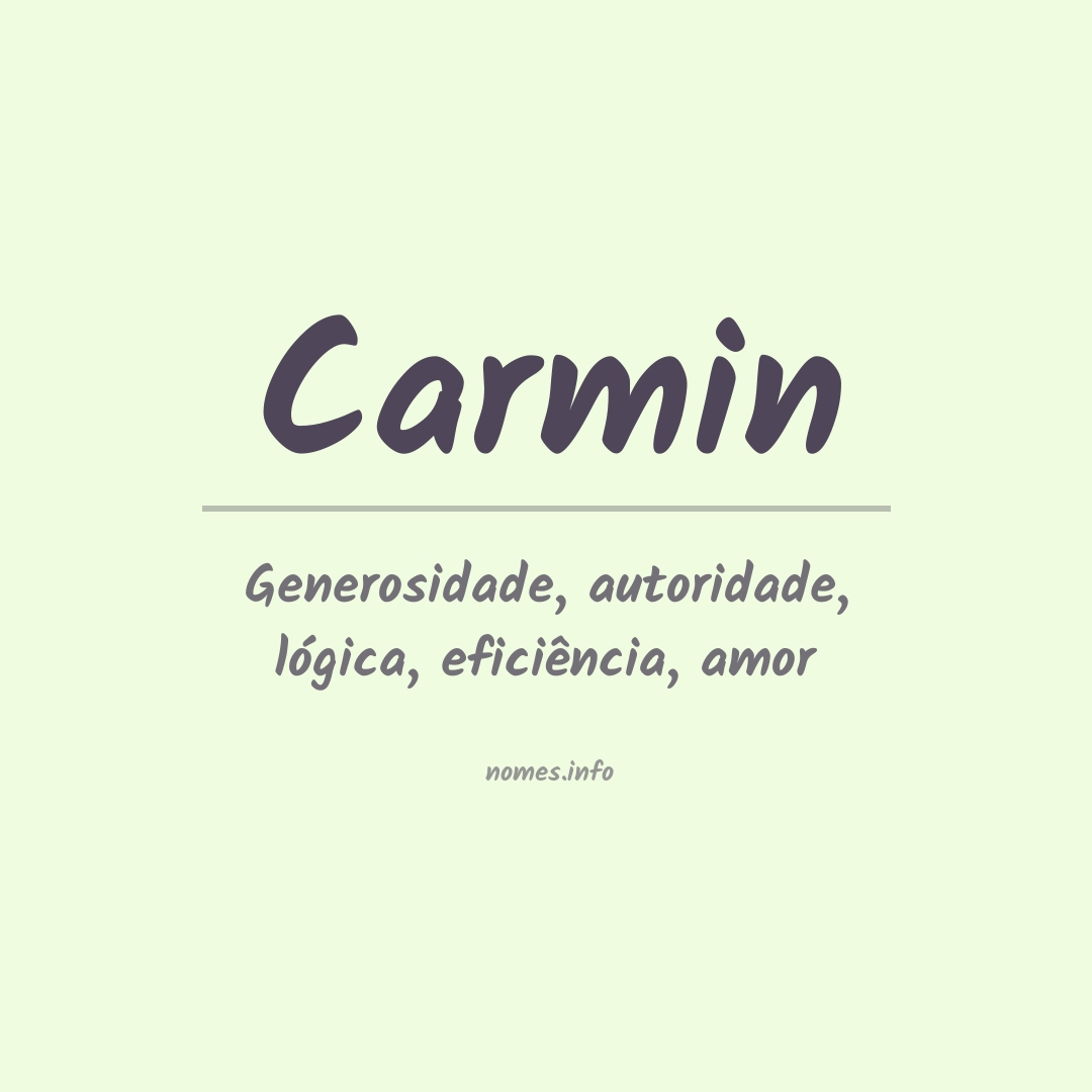 Significado do nome Carmin