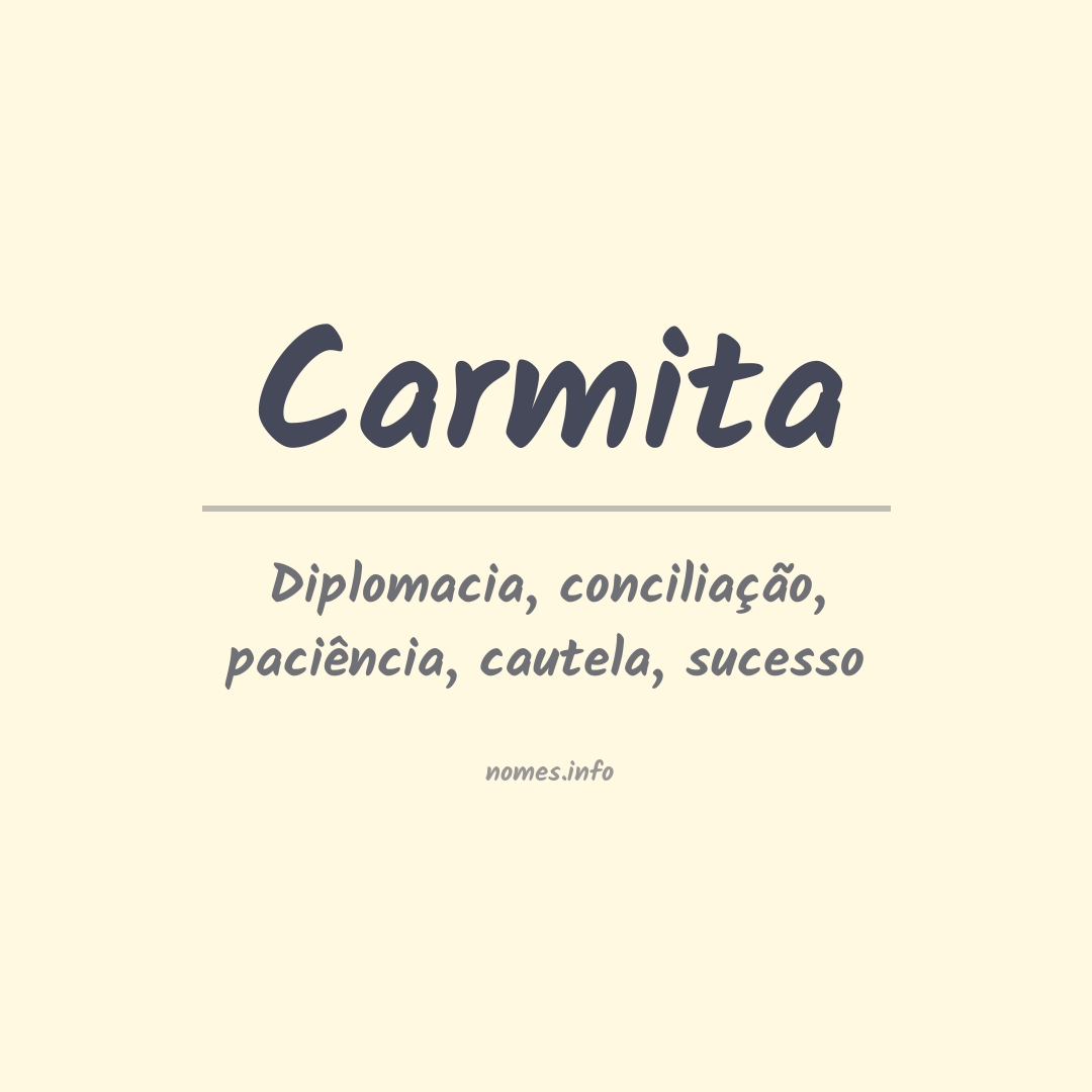 Significado do nome Carmita