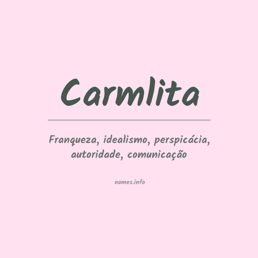 Significado do nome Carmlita