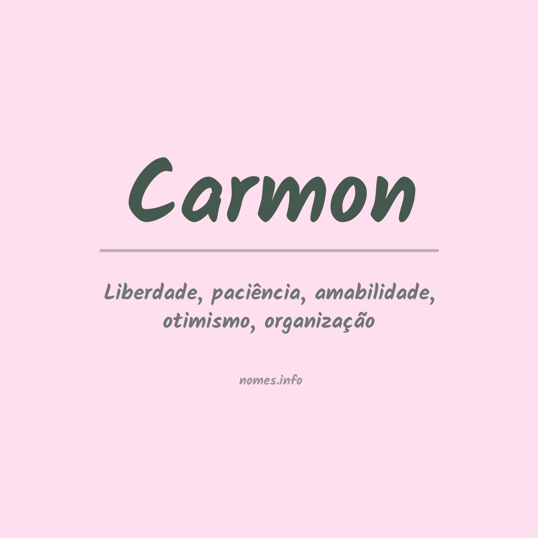 Significado do nome Carmon