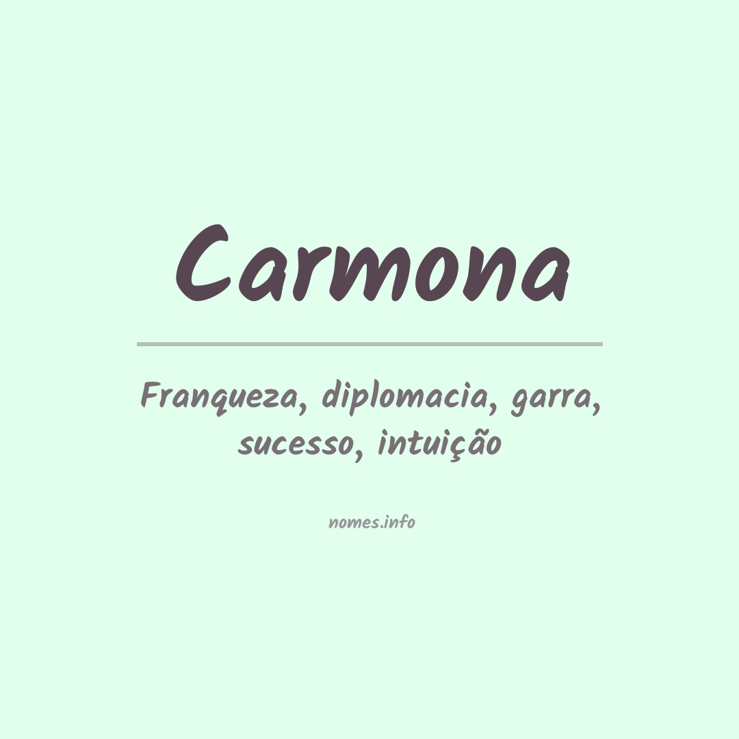 Significado do nome Carmona