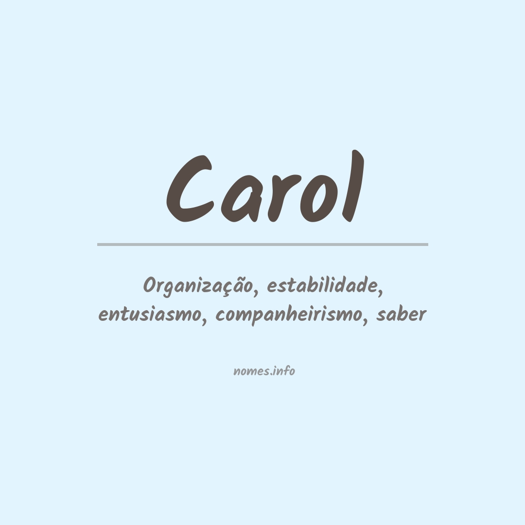 Significado do nome Carol