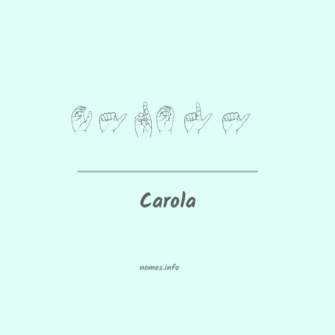 Carola em Libras