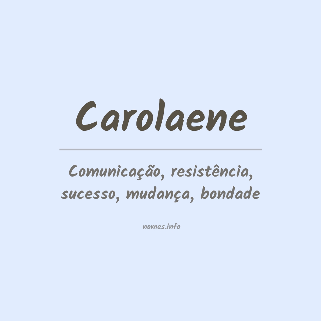 Significado do nome Carolaene