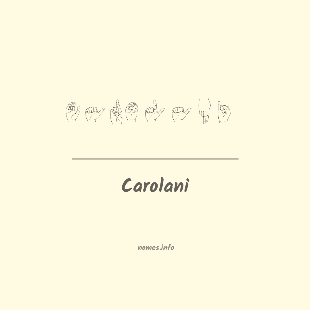 Carolani em Libras