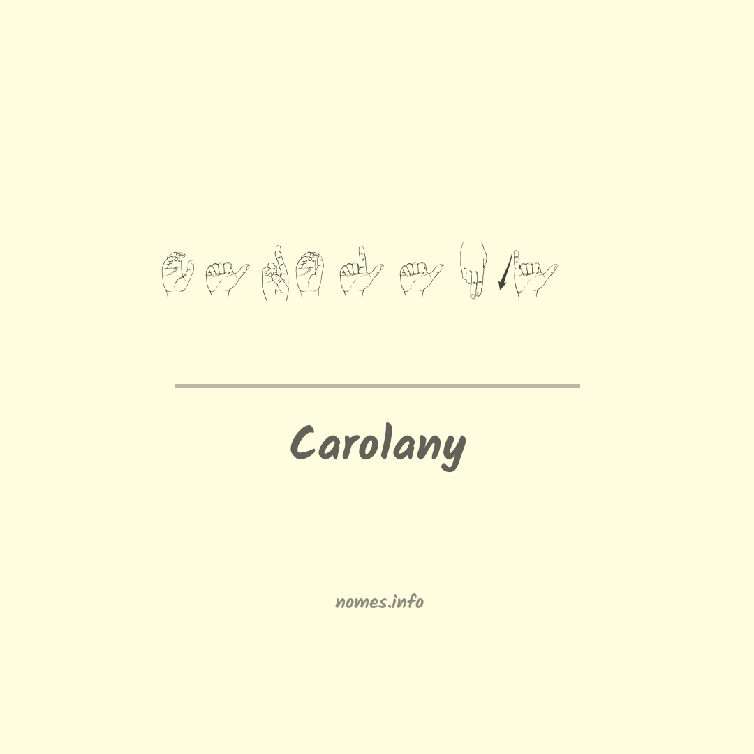 Carolany em Libras