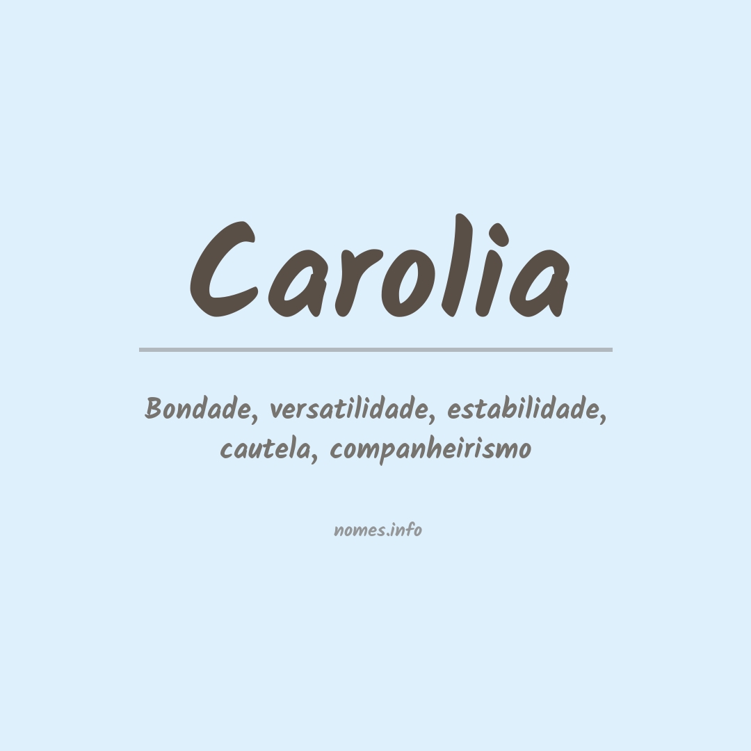 Significado do nome Carolia