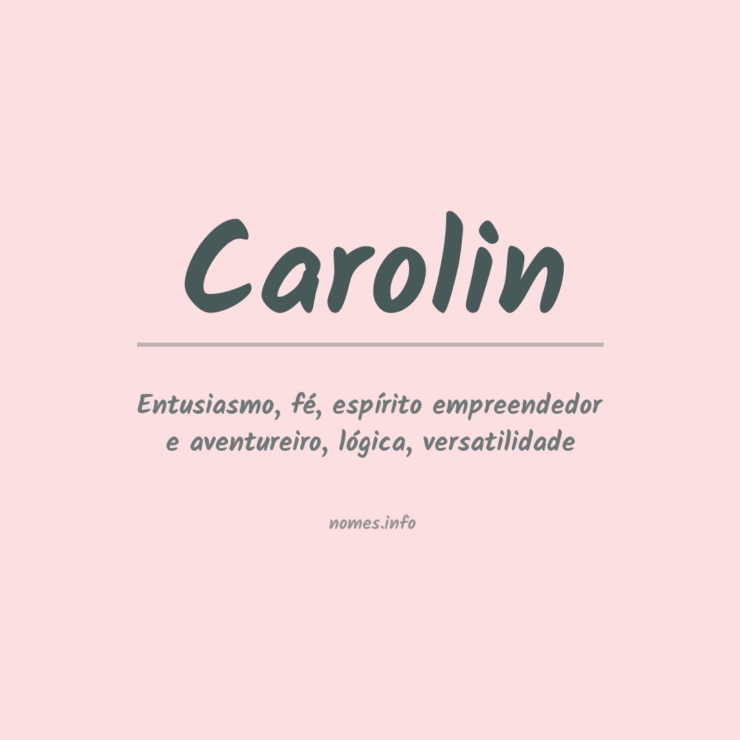 Significado do nome Carolin