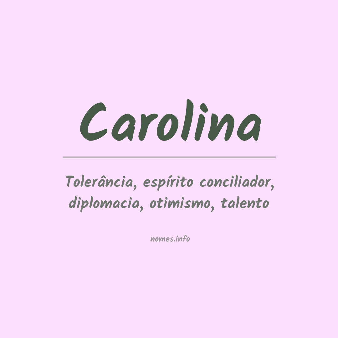 Significado do nome Carolina