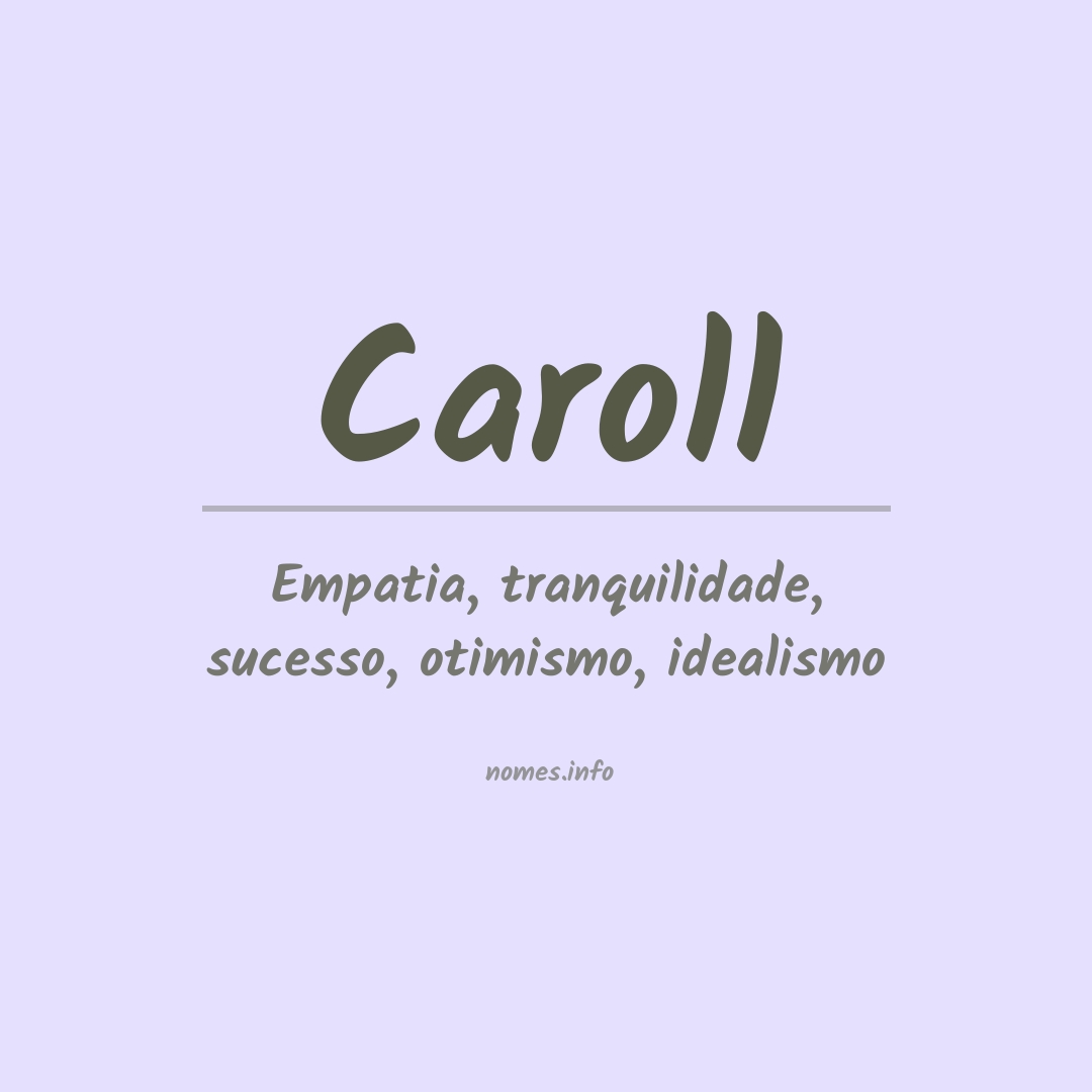 Significado do nome Caroll