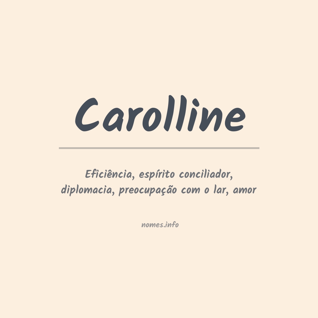 Significado do nome Carolline